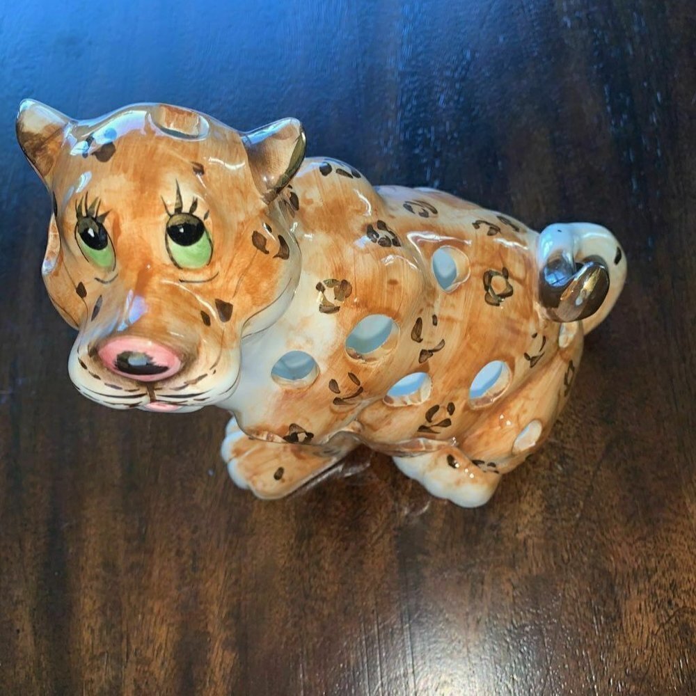 Leopard Luminary Candle Holder